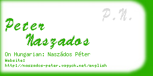 peter naszados business card